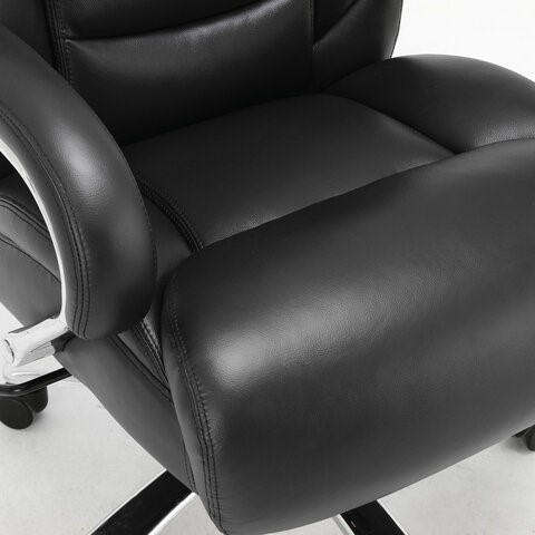Кресло Brabix Premium Pride HD-100 (натуральная кожа, черное) 531940 в Санкт-Петербурге - изображение 5
