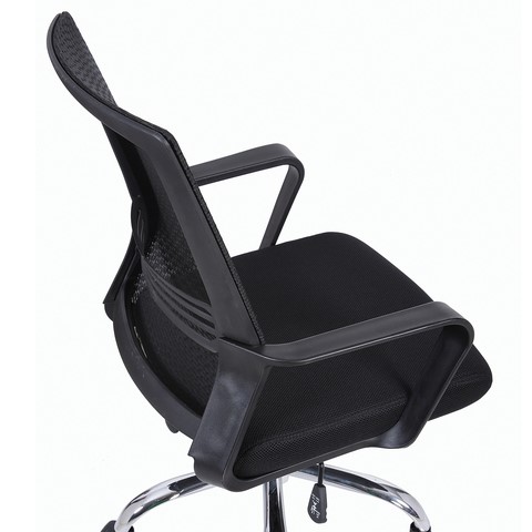 Компьютерное кресло Brabix Daily MG-317 (с подлокотниками, хром, черное) 531833 в Санкт-Петербурге - изображение 7