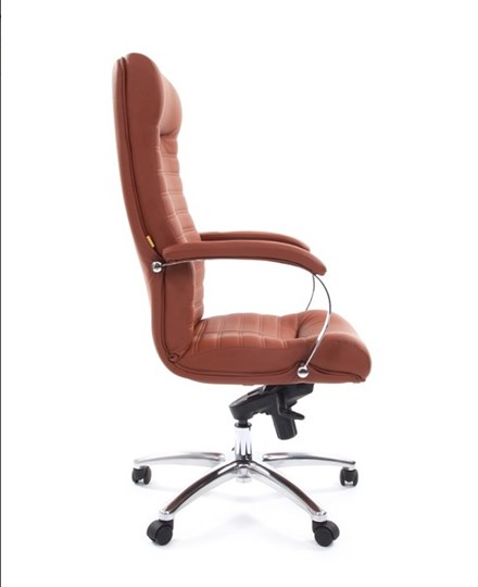 Кресло офисное CHAIRMAN 480 Экокожа Terra 111 (коричневая) в Санкт-Петербурге - изображение 2