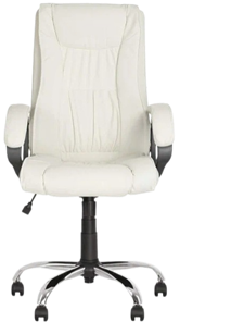 Кресло для офиса ELLY (CHR68) экокожа ECO-50, белая в Санкт-Петербурге