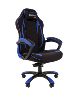 Кресло игровое CHAIRMAN GAME 28 Полиэстер комбинированная ткань синий/черный в Санкт-Петербурге