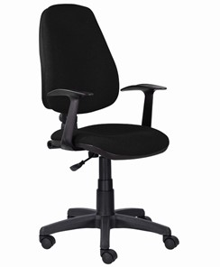Кресло в офис Brabix Comfort MG-321, регулируемая эргономичная спинка, ткань, черное в Санкт-Петербурге - предосмотр