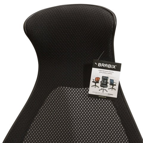 Офисное кресло Brabix Premium Genesis EX-517 (пластик черный, ткань/экокожа/сетка черная)   531574 в Санкт-Петербурге - изображение 9