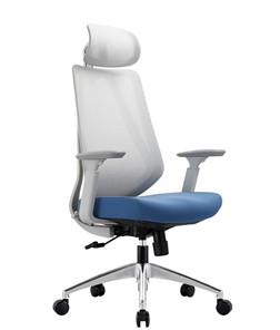 Офисное кресло CHAIRMAN 580 Сетчатый акрил белый / Полиэстер голубой в Санкт-Петербурге