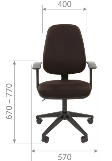 Кресло компьютерное CHAIRMAN 661 Ткань стандарт 15-21 черная в Санкт-Петербурге - изображение 3
