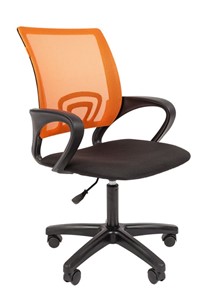 Кресло компьютерное CHAIRMAN 696 black LT, оранжевый в Санкт-Петербурге