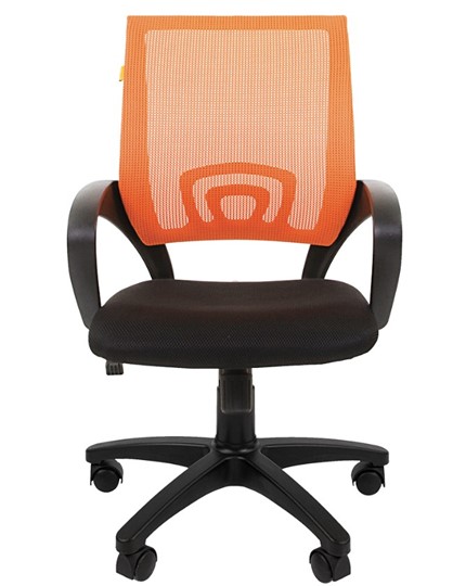 Офисное кресло CHAIRMAN 696 black Сетчатый акрил DW66 оранжевый в Санкт-Петербурге - изображение 4