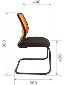 Кресло офисное CHAIRMAN 699V, цвет оранжевый в Санкт-Петербурге - предосмотр 2