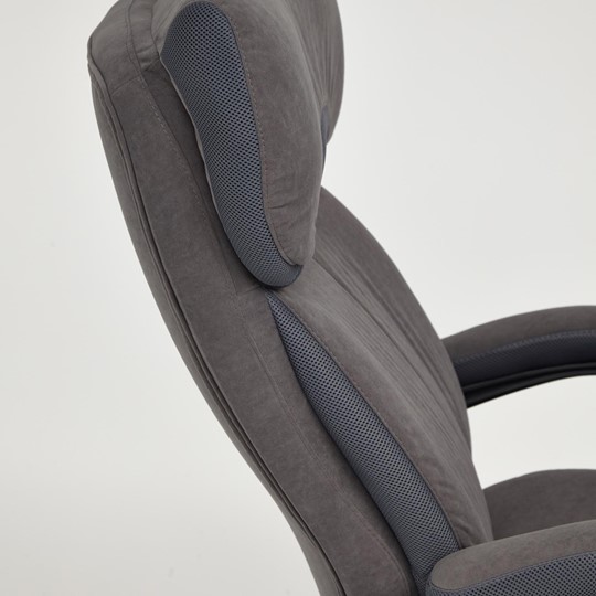 Кресло офисное DUKE флок/ткань, серый/серый, 29/TW-12 арт.14039 в Санкт-Петербурге - изображение 10