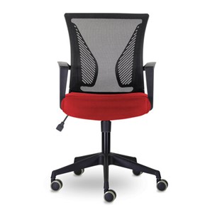 Кресло офисное Brabix Wings MG-309 (пластик черный, сетка, черное/красное) 532014 в Санкт-Петербурге