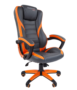 Компьютерное кресло CHAIRMAN GAME 22 эко кожа, серый/оранжевый в Санкт-Петербурге