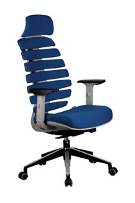 Компьютерное кресло Riva Chair SHARK (Синий/серый) в Санкт-Петербурге