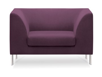 Кресло мягкое Сиеста, ткань Сахара / фиолетовая С33 в Санкт-Петербурге