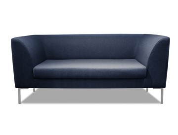 Офисный диван мягкий Сиеста 2-местный, ткань Bahama / синяя в Санкт-Петербурге