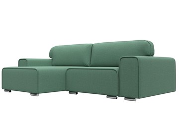 Угловой диван с оттоманкой Лига-029, Амур зеленый (Рогожка) в Санкт-Петербурге