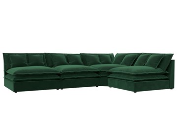 Угловой диван Лига-040, Зеленый (велюр) в Санкт-Петербурге