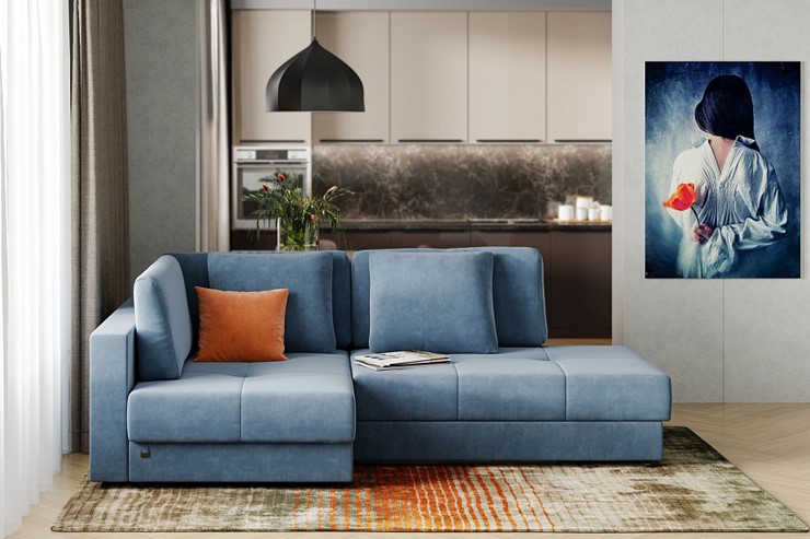 Угловой диван Манхэттен 1пф-2т, Оникс 17 в Санкт-Петербурге - изображение 1