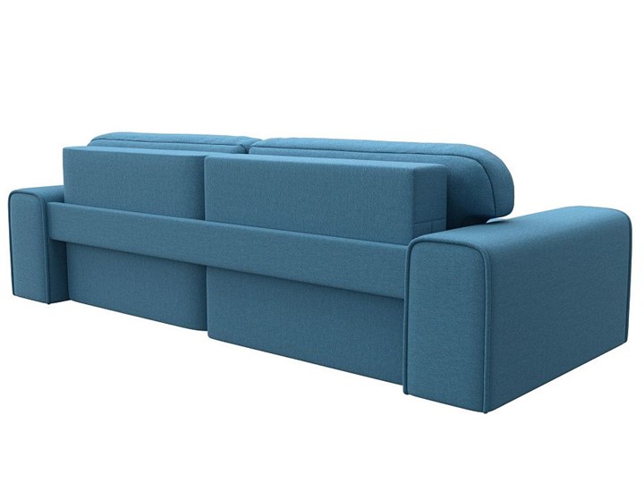 Угловой диван с оттоманкой Лига-029, Амур голубой (Рогожка) в Санкт-Петербурге - изображение 3