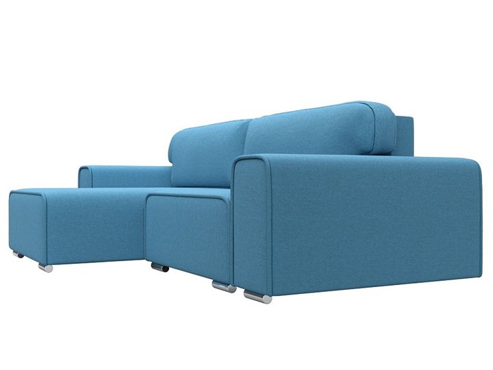 Угловой диван с оттоманкой Лига-029, Амур голубой (Рогожка) в Санкт-Петербурге - изображение 6