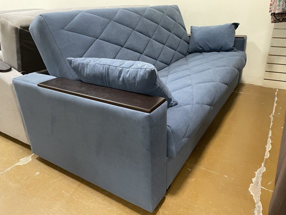 Прямой диван Престиж 15 Боннель МДФ Оникс 17 сер.гол в Гатчине - изображение