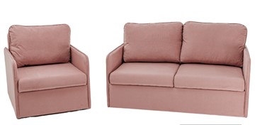 Комплект мебели Амира розовый диван + кресло в Санкт-Петербурге