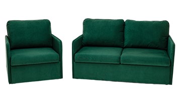 Комплект мебели Амира зеленый диван + кресло в Санкт-Петербурге