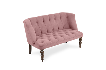 Прямой диван Бриджит розовый ножки коричневые в Санкт-Петербурге