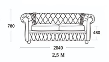 Прямой диван Честер 2,5М (седафлекс) в Санкт-Петербурге - предосмотр 16