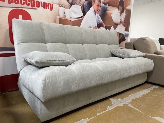 Прямой диван Лора Веста 2 ПРБЛ 2Energy Grey велюр в Санкт-Петербурге - изображение