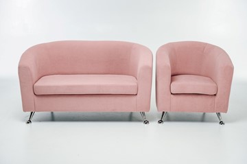 Комплект мебели Брамс  цвет розовый диван 2Д + кресло в Санкт-Петербурге