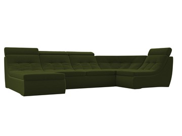 Модульный П-образный диван Холидей люкс, Зеленый (микровельвет) в Санкт-Петербурге