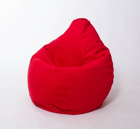 Кресло-мешок Груша большое, велюр однотон, красное в Санкт-Петербурге - изображение