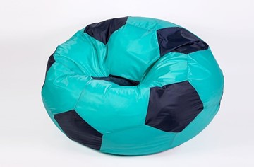 Кресло-мешок Мяч большой, бирюзово-черный в Санкт-Петербурге