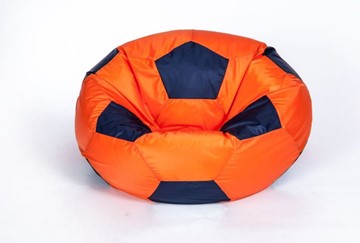Кресло-мешок Мяч большой, оранжево-черный в Санкт-Петербурге