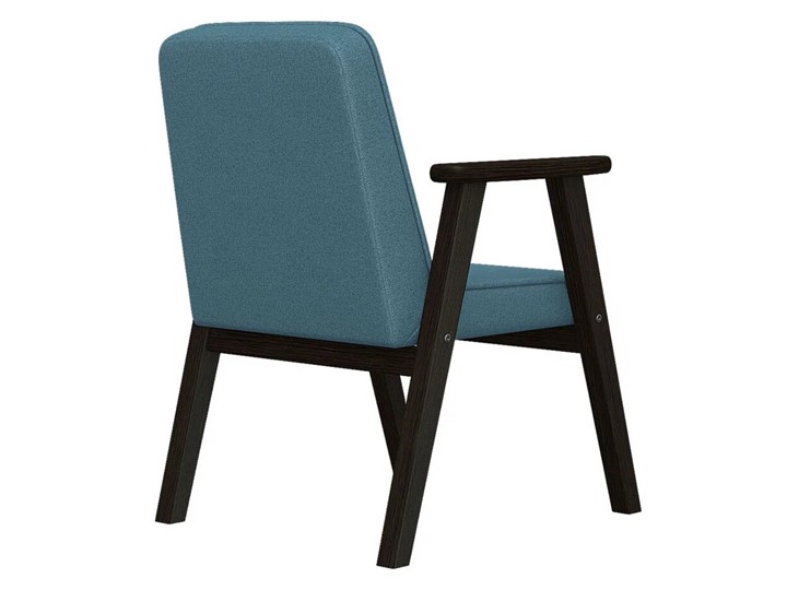 Кресло мягкое Ретро ткань голубой, каркас венге в Санкт-Петербурге - изображение 2