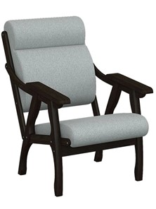 Кресло Вега 10 ткань серый, каркас венге в Выборге