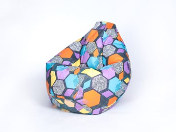 Кресло-мешок Груша малое, велюр принт, геометрия в Санкт-Петербурге