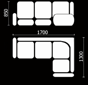 Кухонный диван Нео КМ-01 (168х128 см.) в Санкт-Петербурге - предосмотр 3