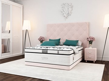 Спальная кровать Style Compact/Basement 180х200, Флок (Велсофт Винтажный розовый) в Санкт-Петербурге
