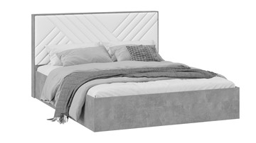 Кровать в спальню с подъемным механизмом Хилтон Тип 1 с заглушиной (Ателье светлый/Белый) в Санкт-Петербурге