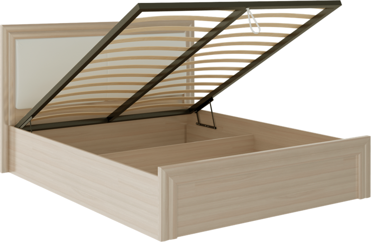 Кровать с механизмом двуспальная Глэдис М32 (Шимо светлый/Белый текстурный) в Санкт-Петербурге - изображение 1