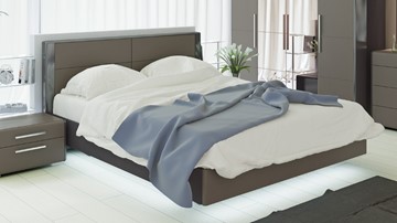 Кровать в спальню Наоми 1600, цвет Фон серый, Джут СМ-208.01.01 в Санкт-Петербурге