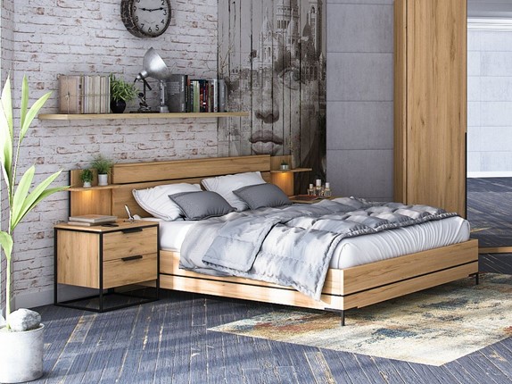 Модульная спальня Норд, Базовый набор, дуб золотой в Санкт-Петербурге - изображение