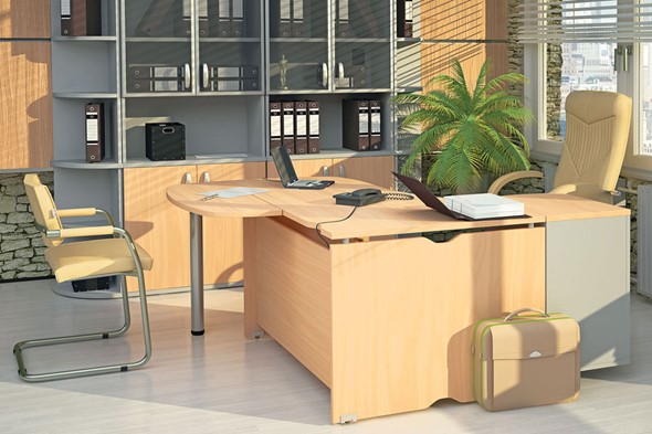 Комплект офисной мебели Милан для руководителя отдела в Санкт-Петербурге - изображение