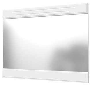 Настенное зеркало Олимп с декоративными планками (белый) в Выборге