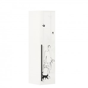 1-створчатый шкаф Джоли Тип 2 ЛД 535.020, Серый шелк в Санкт-Петербурге - предосмотр
