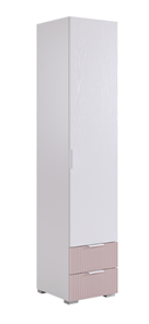 Шкаф-пенал с ящиками Зефир 107.01 (белое дерево/пудра розовая (эмаль)) в Санкт-Петербурге