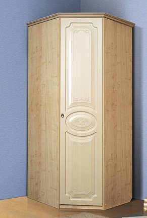 Распашной шкаф угловой Ивушка-5, цвет Дуб беленый в Санкт-Петербурге - изображение
