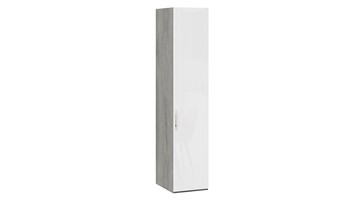 Шкаф для белья Эмбер СМ-348.07.001 (Дуб Гамильтон/Белый глянец) в Санкт-Петербурге