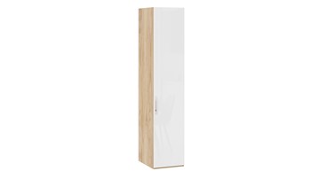 Шкаф для белья Эмбер СМ-348.07.001 (Яблоня Беллуно/Белый глянец) в Санкт-Петербурге